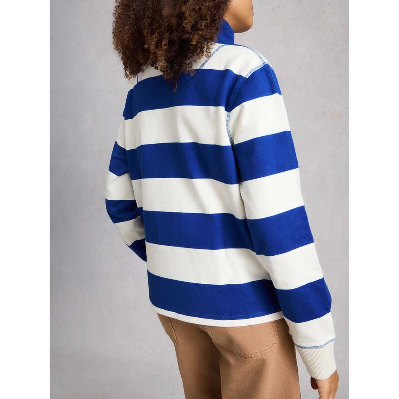 White Stuff Bobby Button Stripe Sweat image number 1